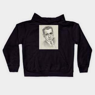 Humphrey Bogart Portrait Drawing Kids Hoodie